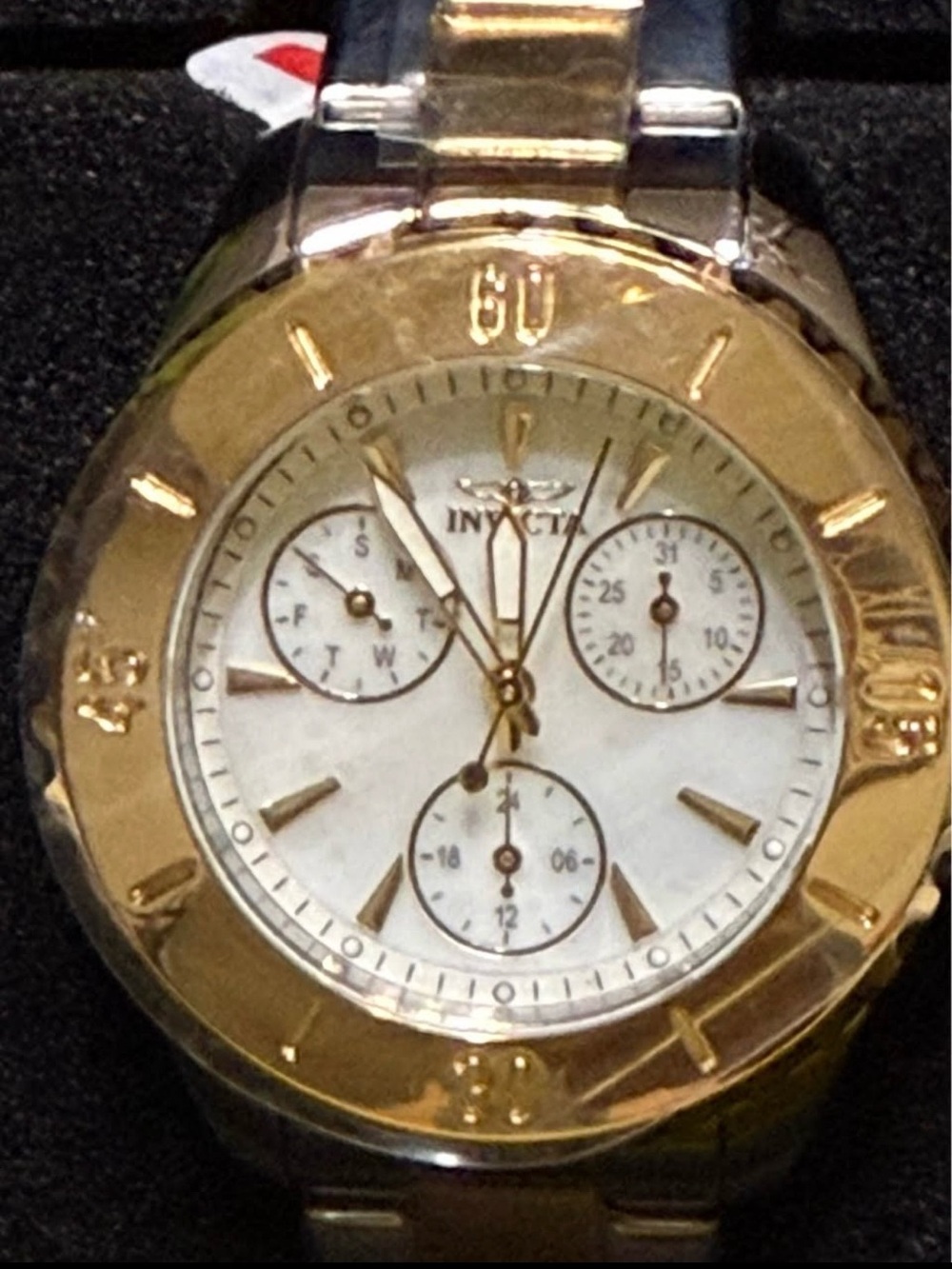 Invicta Gold and White Men's Chronograph Watch